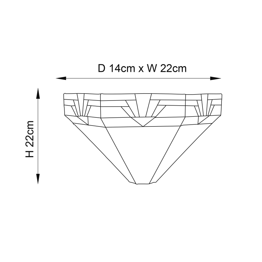 Endon 64288 - Aplică de perete Tiffany NEVADA 1xE14/40W/230V