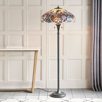 Endon 64323 - Lampă de podea Tiffany SULLIVAN, 2xE27/60W/230V, Ø 56 cm