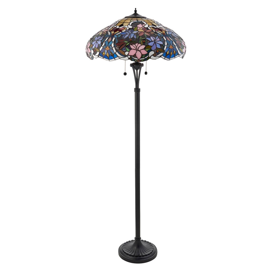 Endon 64323 - Lampă de podea Tiffany SULLIVAN, 2xE27/60W/230V, Ø 56 cm
