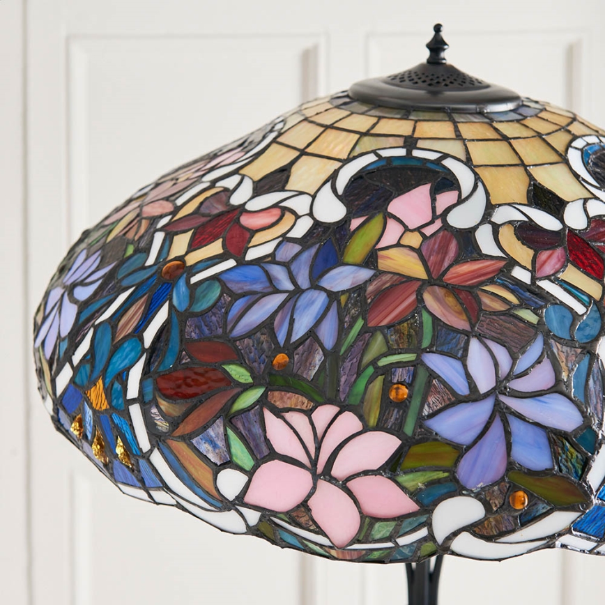 Endon 64323 - Lampă de podea Tiffany SULLIVAN, 2xE27/60W/230V, Ø 56 cm