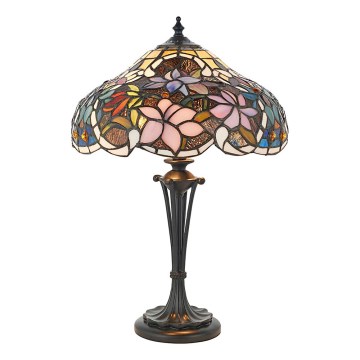 Endon 64327 - Lampă de masă Tiffany SULLIVAN, 2xE14/40W/230V, diametru 30 cm