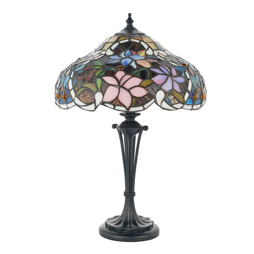 Endon 64327 - Lampă de masă Tiffany SULLIVAN, 2xE14/40W/230V, diametru 30 cm