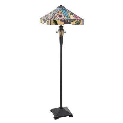 Endon 64383 - Lampă de podea Tiffany WILLIOW 2x E27/60W/230V, Ø 42,5 cm