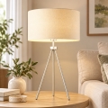 Endon 66986 - Lampă de masă TRI 1xE27/40W/230V crom mat/crem