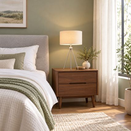 Endon 66986 - Lampă de masă TRI 1xE27/40W/230V crom mat/crem
