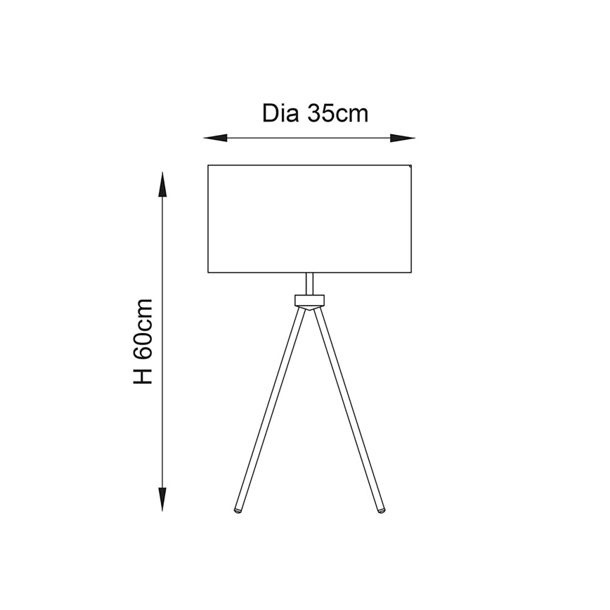 Endon 66986 - Lampă de masă TRI 1xE27/40W/230V crom mat/crem
