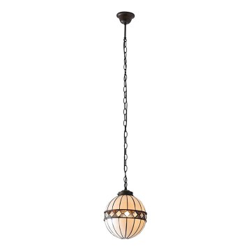 Endon 67044 - Lustră suspendată Tiffany FARGO pe lanț, 1xE14/40W/230V, Ø 25,5 cm