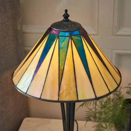 Endon 70367 - Lampă de masă Tiffany DARK STAR 1xE14/40W/230V Ø 30 cm