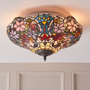 Endon 70709 - Plafonieră Tiffany SULLIVAN 2xE27/60W/230V Ø 40 cm