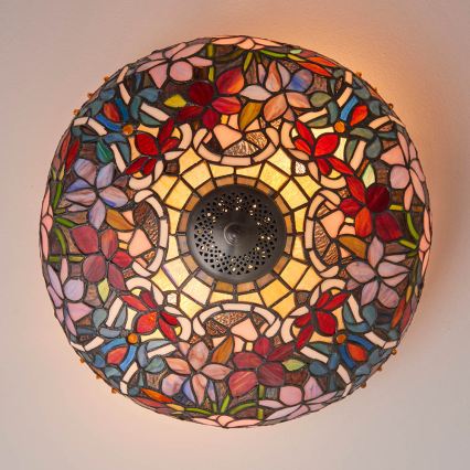 Endon 70709 - Plafonieră Tiffany SULLIVAN 2xE27/60W/230V Ø 40 cm