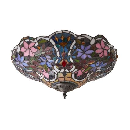 Endon 70709 - Plafonieră Tiffany SULLIVAN 2xE27/60W/230V Ø 40 cm