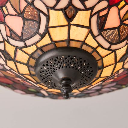 Endon 70709 - Plafonieră Tiffany SULLIVAN 2xE27/60W/230V Ø 40 cm