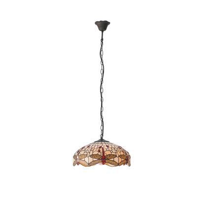 Endon 70824 - Lustru suspendat pe lanț Tiffany DRAGONFLY 3xE27/60W/230V, diametru 41 cm