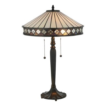 Endon 70935 - Lampă de masă Tiffany FARGO 2xE27/60W/230V, Ø 41,5 cm