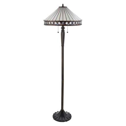 Endon 70936 - Lampă de podea Tiffany FARGO, 2xE27/60W/230V, Ø 50 cm