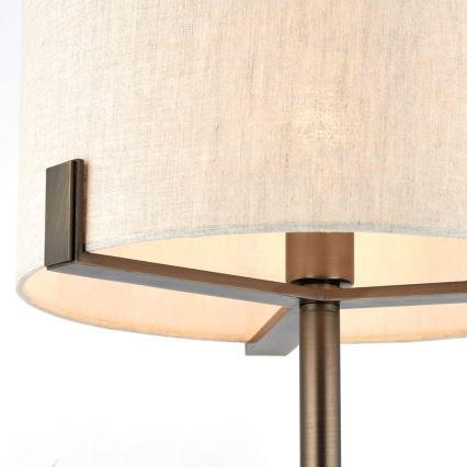 Endon 72631 - Lampă de masă HAYFIELD 1xE27/40W/230V bronz/gri