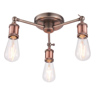 Endon 76124 - Spot halogen 3xE27/10W/230V crom mat/cupru