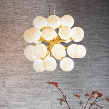 Endon 76499 - Lustru suspendat pe cablu OSCAR 28xG9/18W/230V, auriu