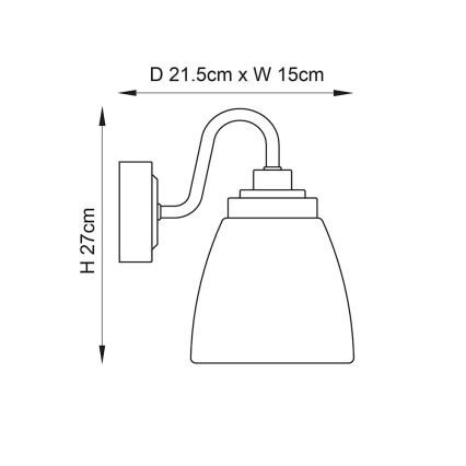 Endon 77088 - Aplică de perete pentru baie ASHBURY, 1x E14/4W/230V, IP44, crom lucios