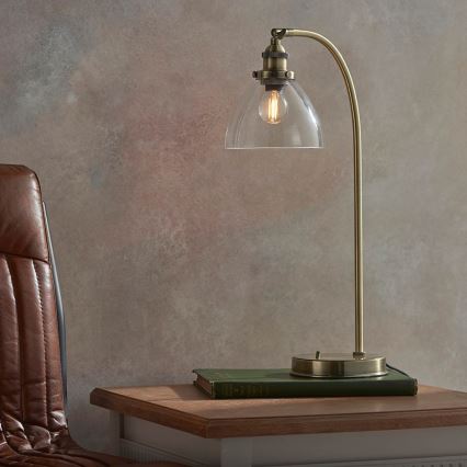 Endon 77859 - Lampă de masă HANSEN 1xE14/40W/230V, alamă