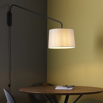 Endon 79380 - Aplică de perete CARLSON 1xE27/40W/230V gri/negru