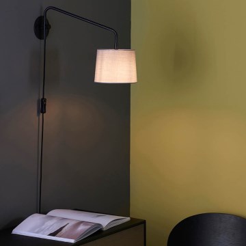 Endon 79500 - Aplică de perete CARLSON 1xE14/40W/230V gri/negru