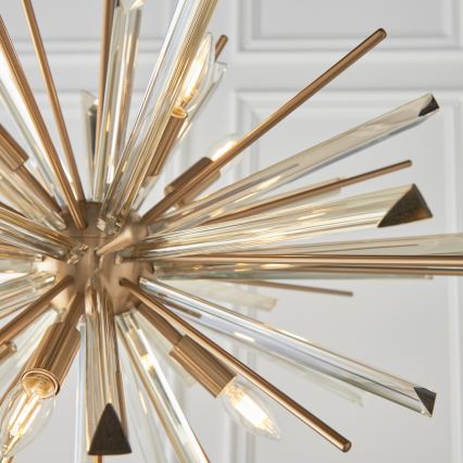 Endon 81935 - Candelabru cu lanț 8xE14/40W/230V, auriu