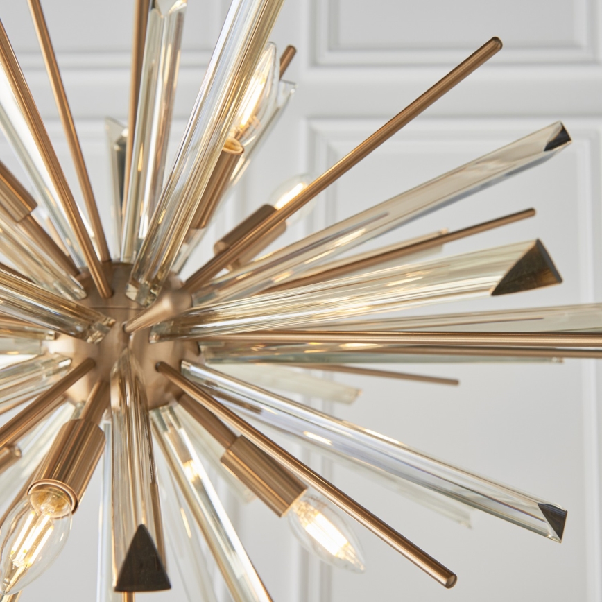 Endon 81935 - Candelabru cu lanț 8xE14/40W/230V, auriu