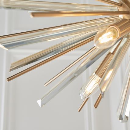 Endon 81935 - Candelabru cu lanț 8xE14/40W/230V, auriu