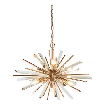 Endon 81936 - Candelabru suspendat cu lanț 6xE14/40W/230V, auriu