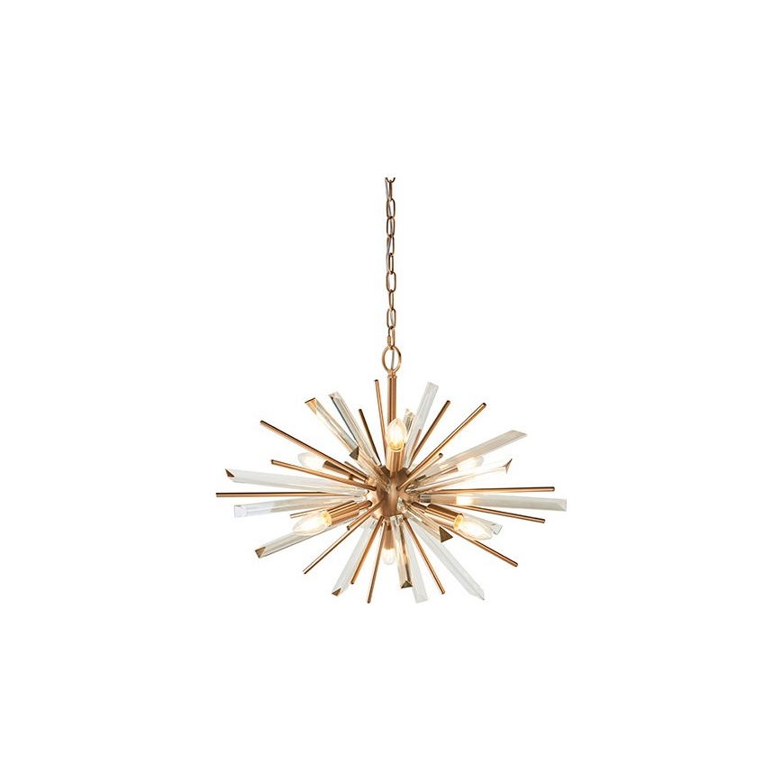 Endon 81936 - Candelabru suspendat cu lanț 6xE14/40W/230V, auriu