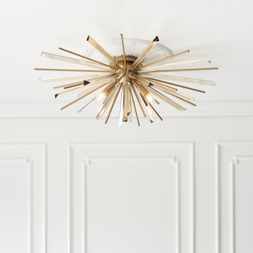 Endon 81937 - Plafonieră cu 4xE14/40W/230V, Ø 80 cm, aurie