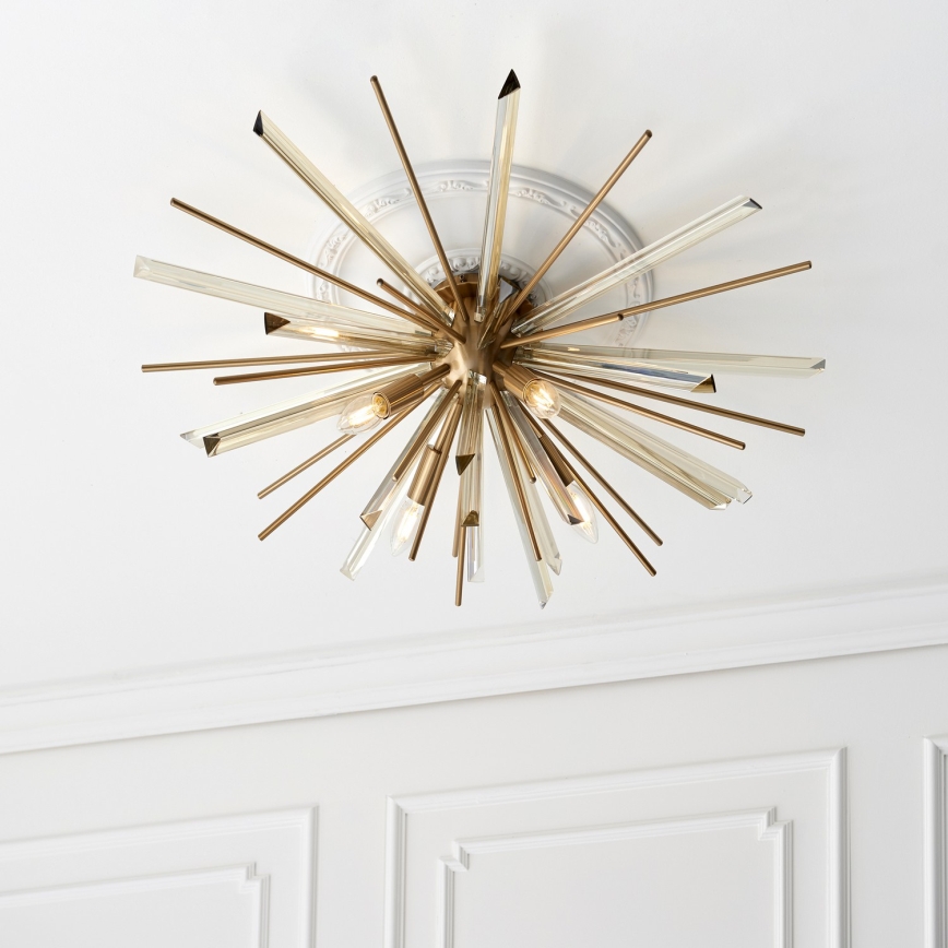 Endon 81937 - Plafonieră cu 4xE14/40W/230V, Ø 80 cm, aurie