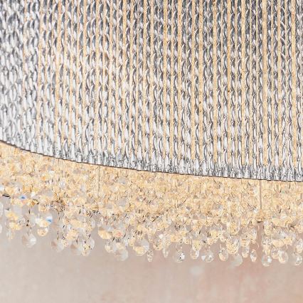 Endon 81979 - Lustră cu cristale GALINA 8xG9/25W/230V, crom lucios, suspendată pe cablu