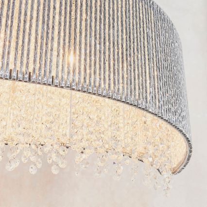 Endon 81979 - Lustră cu cristale GALINA 8xG9/25W/230V, crom lucios, suspendată pe cablu