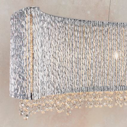 Endon 81979 - Lustră cu cristale GALINA 8xG9/25W/230V, crom lucios, suspendată pe cablu