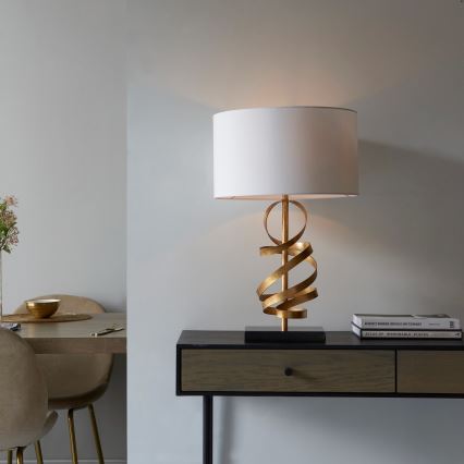Endon 82071 - Lampă de masă 1xE27/10W/230V alb/alamă/negru