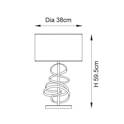 Endon 82071 - Lampă de masă 1xE27/10W/230V alb/alamă/negru