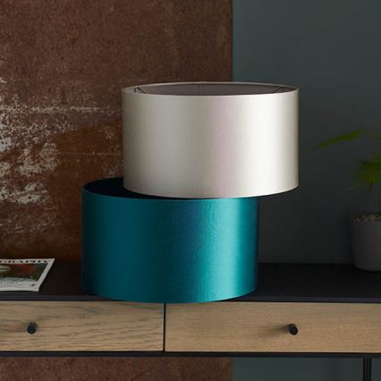 Endon 90024 - Abajur de schimb pentru lampă de masă cu soclu E27, diametru 38 cm, gri