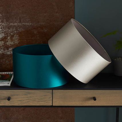 Endon 90024 - Abajur de schimb pentru lampă de masă cu soclu E27, diametru 38 cm, gri