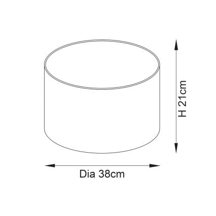 Endon 90024 - Abajur de schimb pentru lampă de masă cu soclu E27, diametru 38 cm, gri