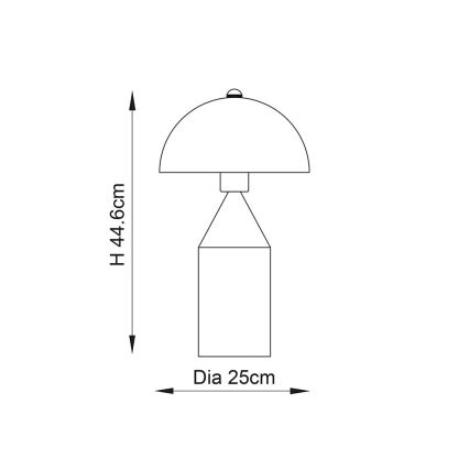 Endon 90522 - Lampă de masă NOVA 1xE27/60W/230V alamă
