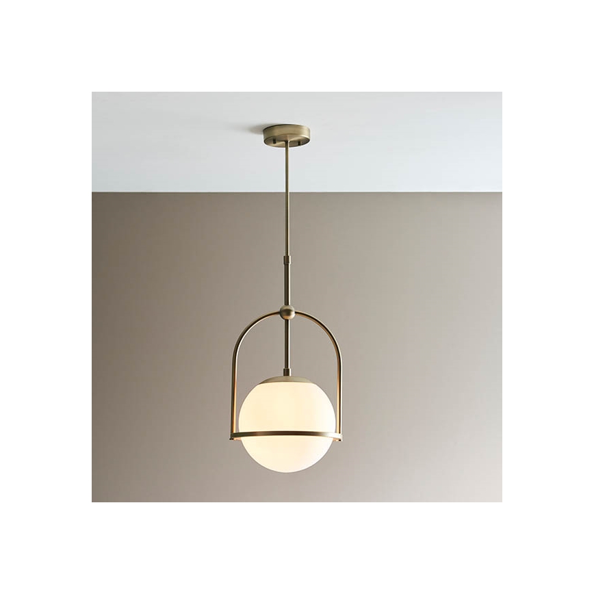 Endon 90844 - Lustră pe tijă ONTARIO 1xE27/10W/230V alamă