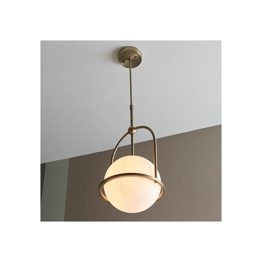 Endon 90844 - Lustră pe tijă ONTARIO 1xE27/10W/230V alamă