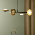 Endon 92036 - Lustră suspendată pe cablu RUFFLE 4xG9/3W/230V alamă/negru