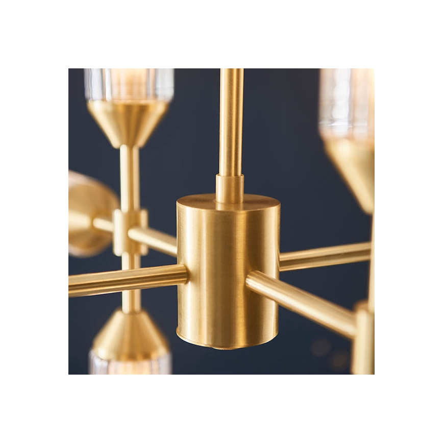 Endon 92214 - Candelabru pe tijă TOUR 12xG9/3W/230V, alamă