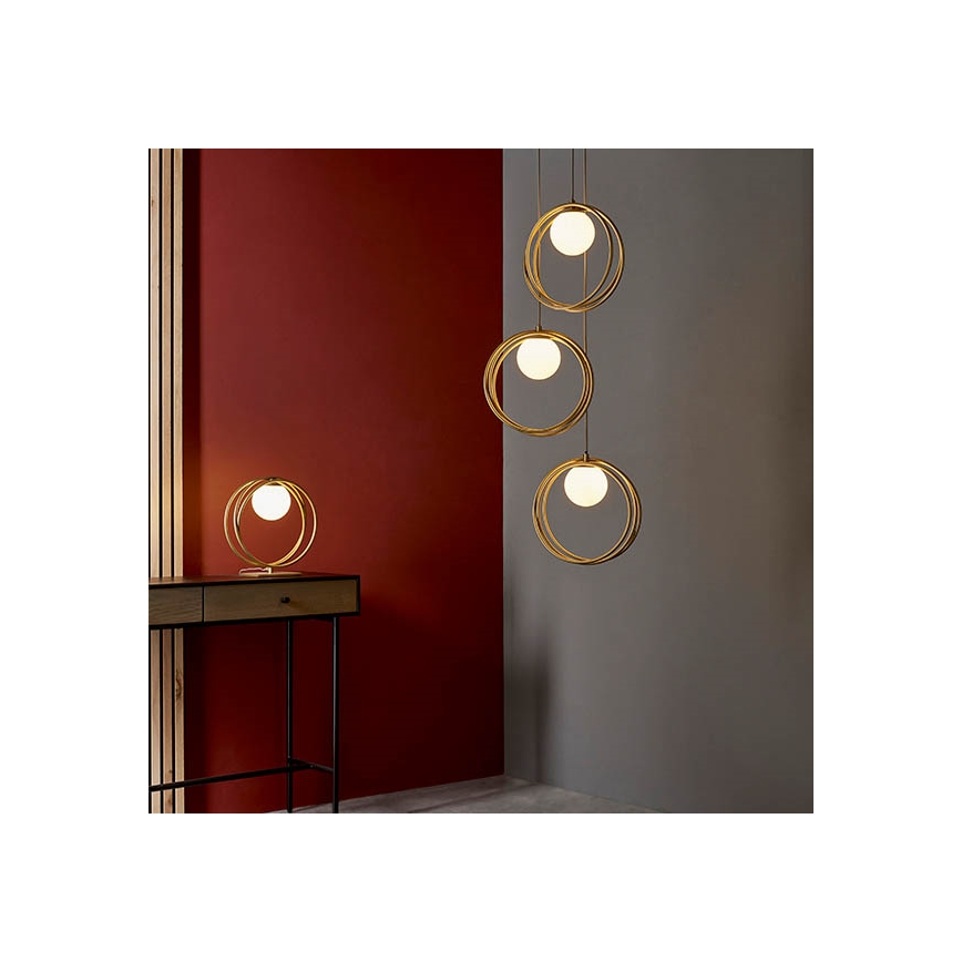 Endon 92491 - Lampă de masă EMILIO, 1xG9/3W/230V, aurie/albă