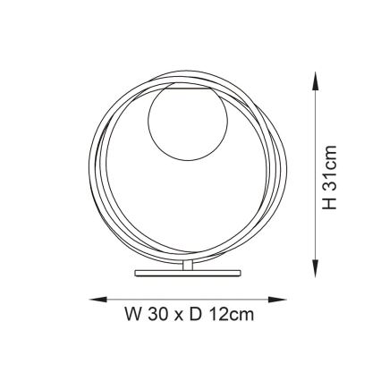 Endon 92491 - Lampă de masă EMILIO, 1xG9/3W/230V, aurie/albă