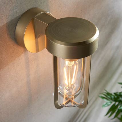 Endon 92855 - Aplica de perete pentru baie, 1x soclu E27, 6W, 230V, IP44, finisaj din alamă
