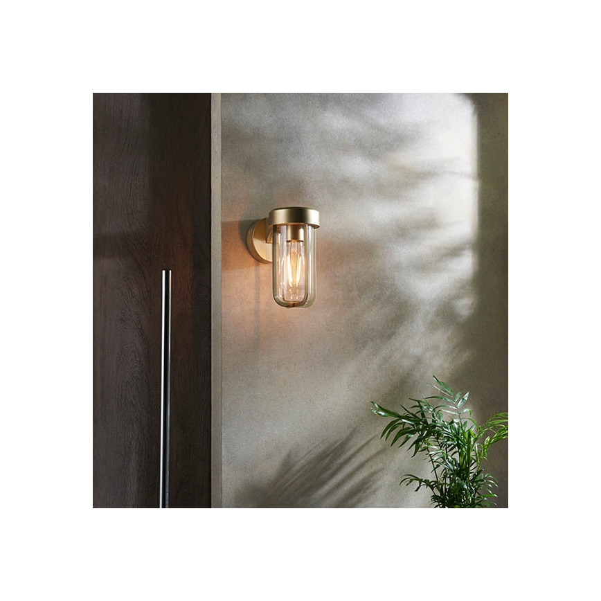 Endon 92855 - Aplica de perete pentru baie, 1x soclu E27, 6W, 230V, IP44, finisaj din alamă